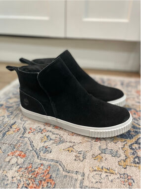 Timberland Skyla Pull On Ankle Boot Black Suede Size 8